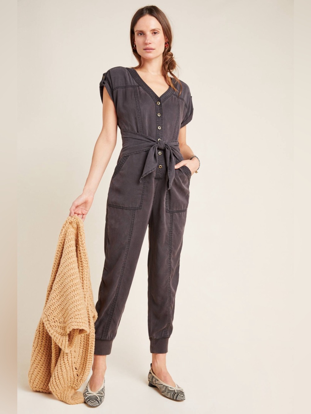 Anthropologie Huxley Utility Jogger Jumpsuit